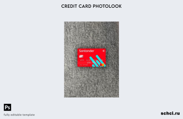 цифровая загрузка США Santander Bank Mastercard фотоизображение переднего шаблон